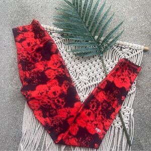 Alo Yoga High Waist Vapor Roses Leggings Size XS